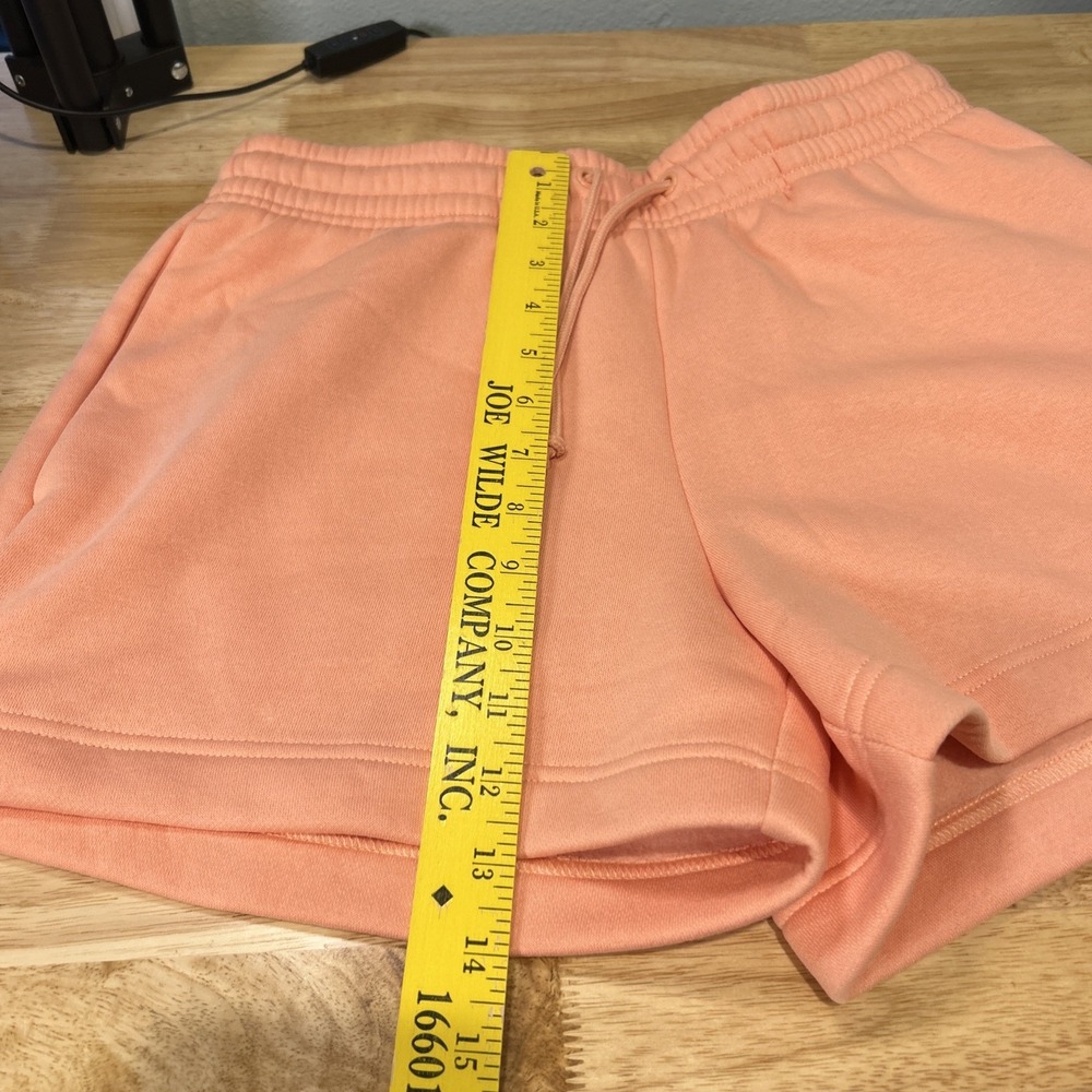 Nike Sportswear Mid Rise Fleece Shorts Small IH2108-844 Peach Workout Womens - Picture 4 of 11